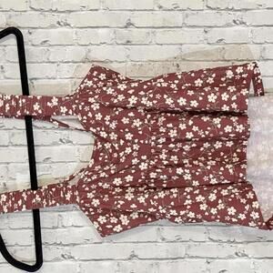 VETIOR BoHo Floral Print Sleeveless Summer Crop Top